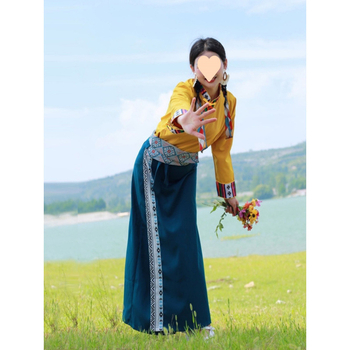 Tibetanska omotna suknja za belly dance, unisex, ljeto 2022, glavni sadržaj tkanine 95%+