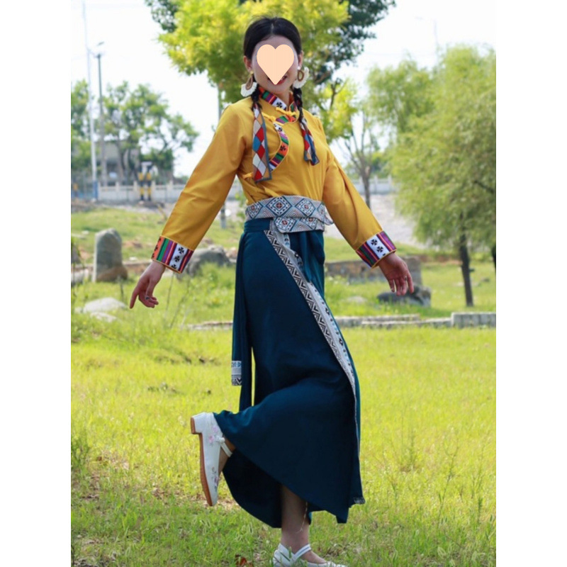 Tibetanska omotna suknja za belly dance, unisex, ljeto 2022, glavni sadržaj tkanine 95%+