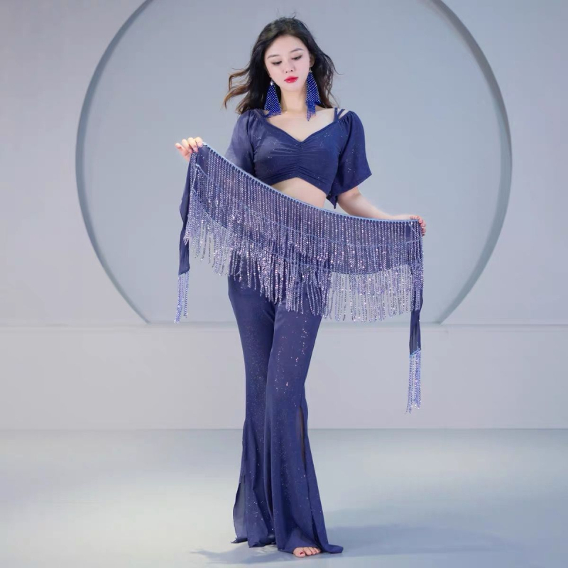 Îmbrăcăminte pentru Belly Dance pentru antrenament, primăvara 2025, țesătură Tr fabric, țesătură principală PVC, conținut ≤30%, stil chinezesc