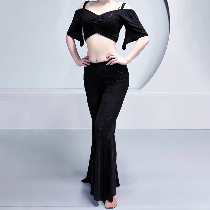 Îmbrăcăminte pentru Belly Dance pentru antrenament, primăvara 2025, țesătură Tr fabric, țesătură principală PVC, conținut ≤30%, stil chinezesc