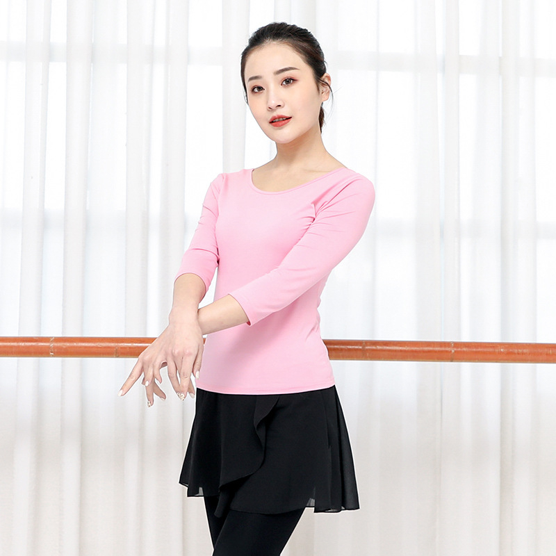 Dámsky tanečný top z modal, s bez chrbta pre latinské tance – krátke rukávy, viskóza 90%