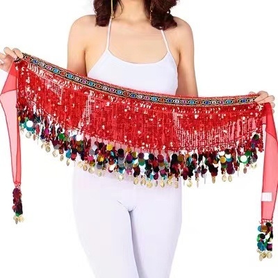 Lanac za struk s resicama za belly dance — plastični, jednodijelni krug, unisex za odrasle, zimsko izdanje 2023