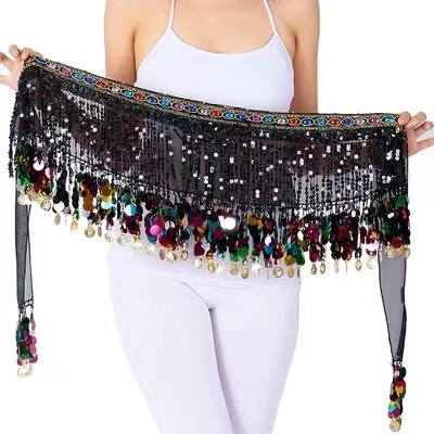 Lanac za struk s resicama za belly dance — plastični, jednodijelni krug, unisex za odrasle, zimsko izdanje 2023