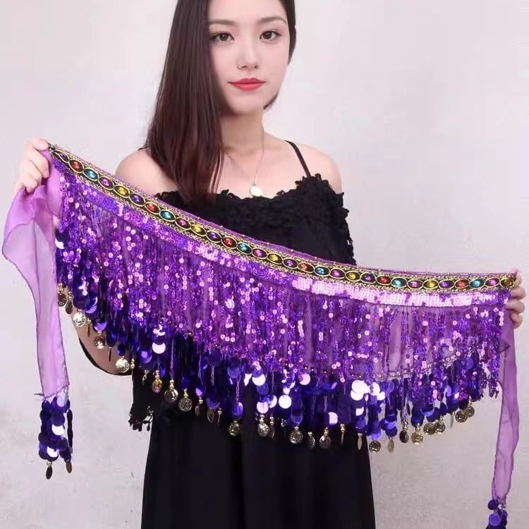 Lanac za struk s resicama za belly dance — plastični, jednodijelni krug, unisex za odrasle, zimsko izdanje 2023