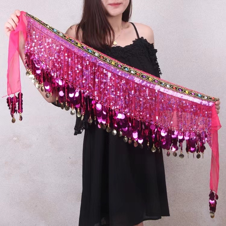 Lanac za struk s resicama za belly dance — plastični, jednodijelni krug, unisex za odrasle, zimsko izdanje 2023