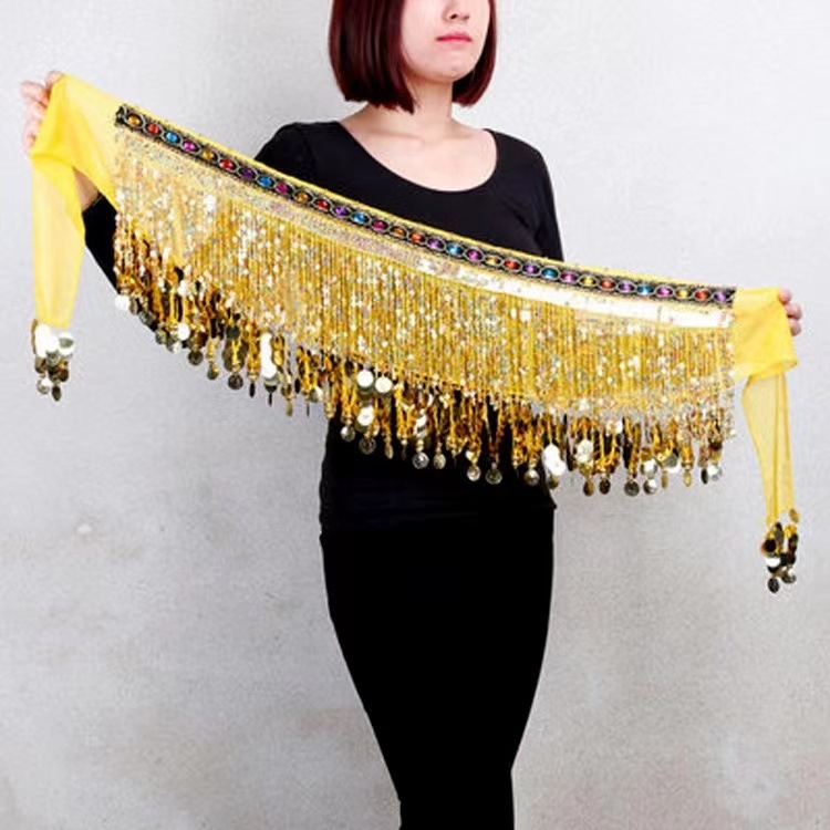 Lanac za struk s resicama za belly dance — plastični, jednodijelni krug, unisex za odrasle, zimsko izdanje 2023
