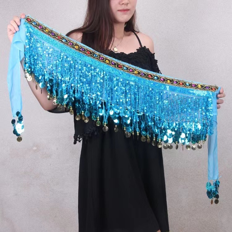 Lanac za struk s resicama za belly dance — plastični, jednodijelni krug, unisex za odrasle, zimsko izdanje 2023