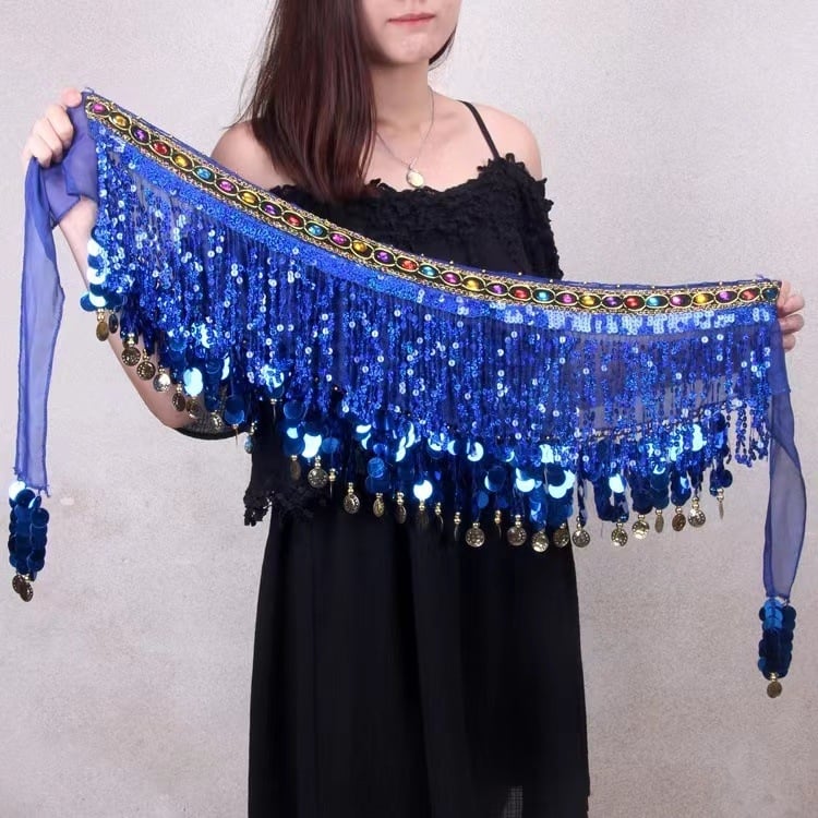 Lanac za struk s resicama za belly dance — plastični, jednodijelni krug, unisex za odrasle, zimsko izdanje 2023