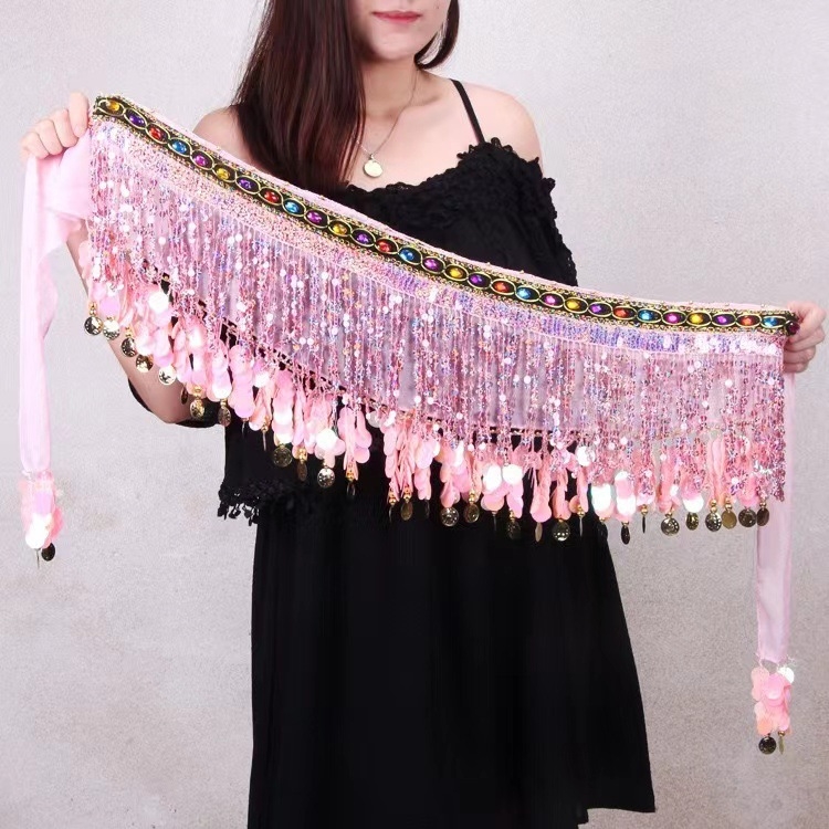 Lanac za struk s resicama za belly dance — plastični, jednodijelni krug, unisex za odrasle, zimsko izdanje 2023