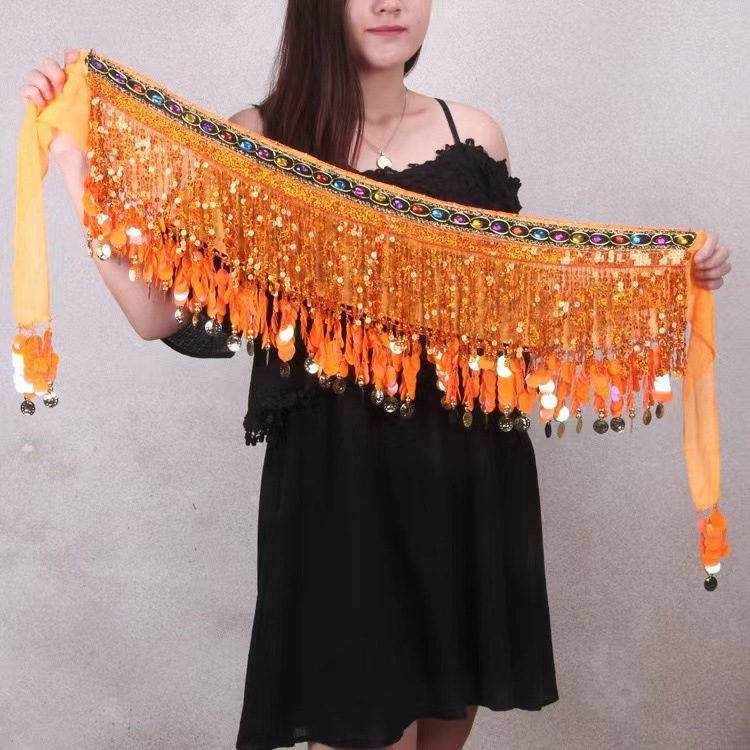 Lanac za struk s resicama za belly dance — plastični, jednodijelni krug, unisex za odrasle, zimsko izdanje 2023