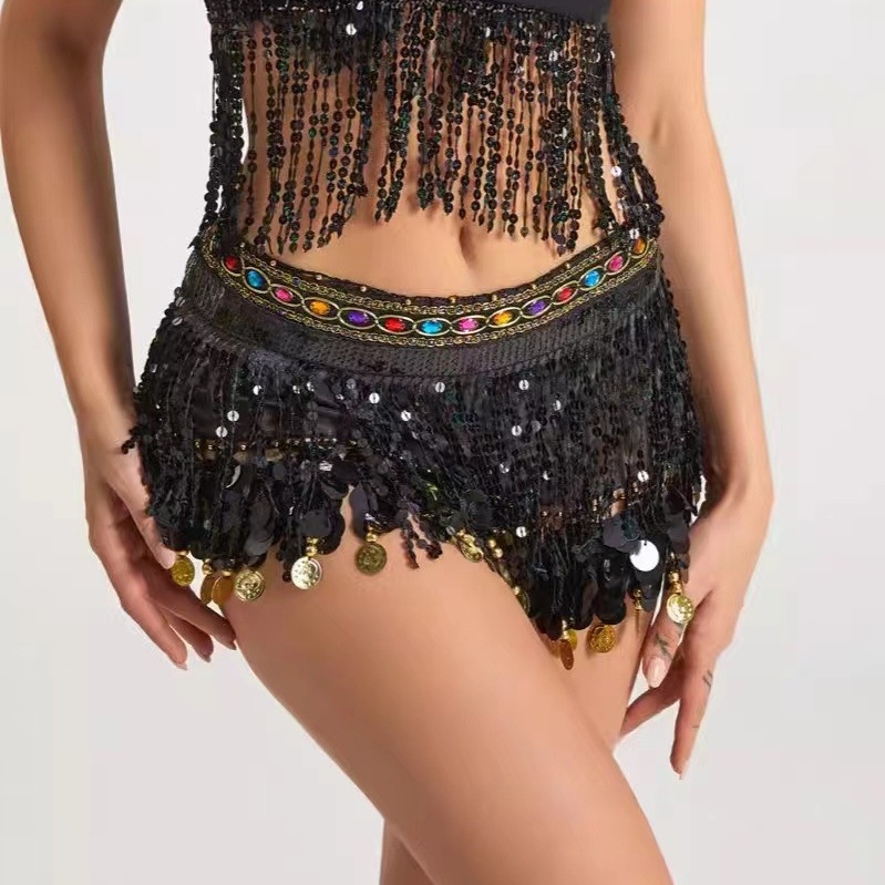 Lanac za struk s resicama za belly dance — plastični, jednodijelni krug, unisex za odrasle, zimsko izdanje 2023