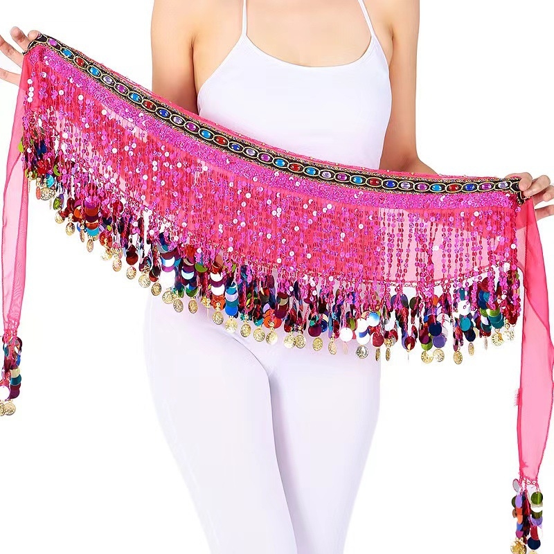 Lanac za struk s resicama za belly dance — plastični, jednodijelni krug, unisex za odrasle, zimsko izdanje 2023