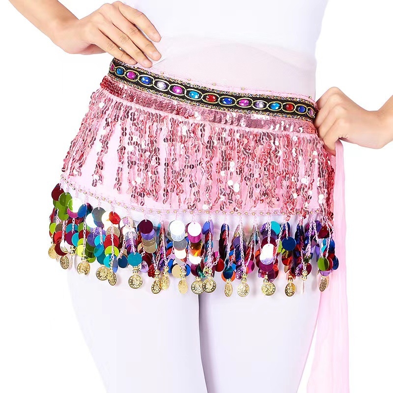 Lanac za struk s resicama za belly dance — plastični, jednodijelni krug, unisex za odrasle, zimsko izdanje 2023