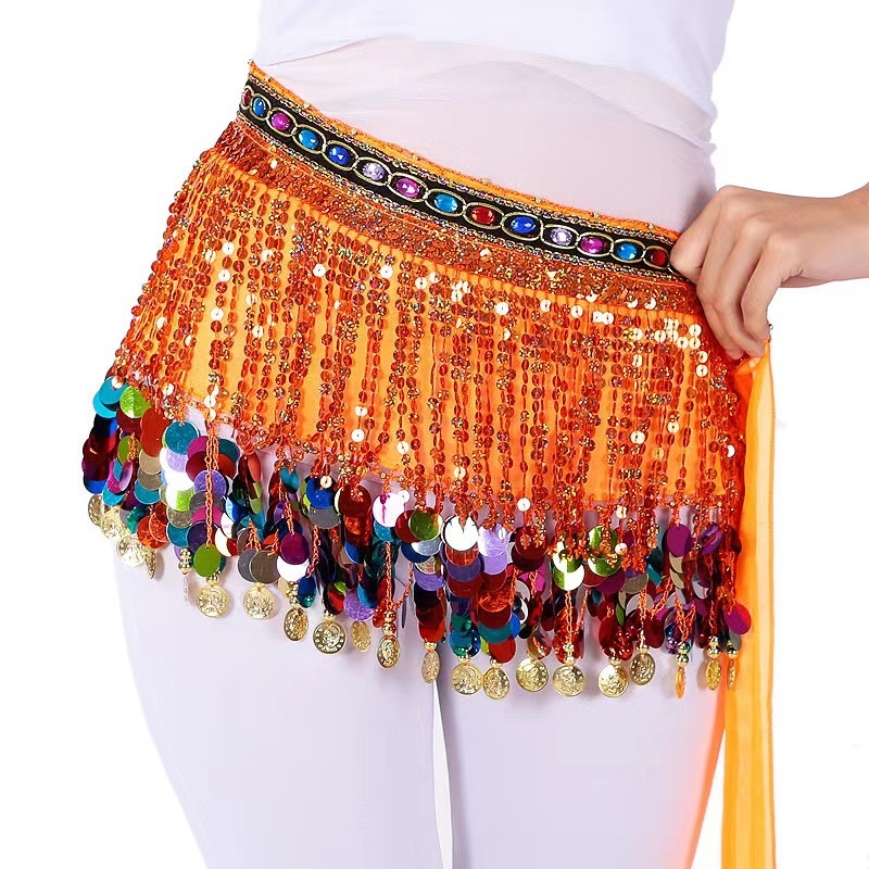 Lanac za struk s resicama za belly dance — plastični, jednodijelni krug, unisex za odrasle, zimsko izdanje 2023