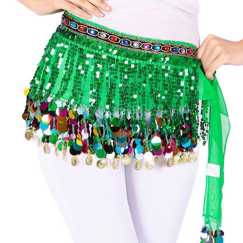 Lanac za struk s resicama za belly dance — plastični, jednodijelni krug, unisex za odrasle, zimsko izdanje 2023