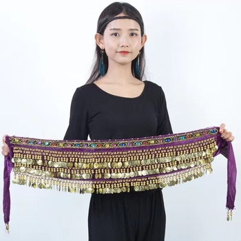 Pojasna veriga za belly dance s dijamantnim ukrasima, metalni materijal, sportski stil, za vježbanje i nastup