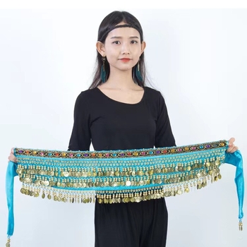 Pojasna veriga za belly dance s dijamantnim ukrasima, metalni materijal, sportski stil, za vježbanje i nastup