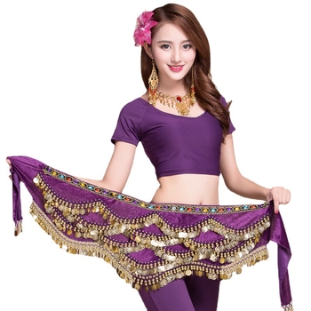 Ζώνη μέσης για Belly Dance – Νείλος, βελούδινη, φαρδιά >4 cm, με αυτόματο κλείσιμο, καπάκι ζώνης από υφαντό ύφασμα, χειροποίητες χάντρες