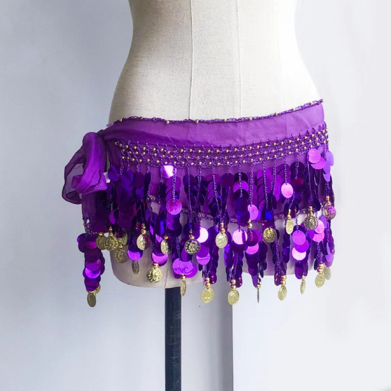 Pojas za trbuh za belly dance s perlicama – plastični, unisex, za odrasle, prilagodljiv