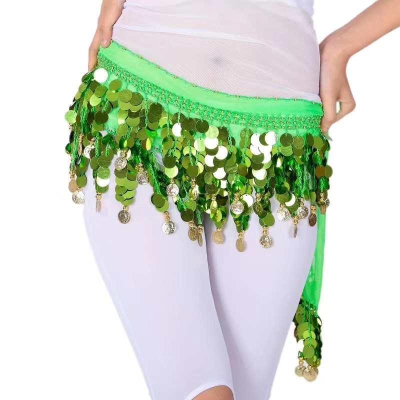 Pojas za trbuh za belly dance s perlicama – plastični, unisex, za odrasle, prilagodljiv
