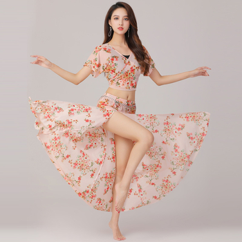 Set za belly dance za vježbanje s mrežastim slojem i suknjom s prorezom, materijal: spandex mješavina, kemijsko vlakno, brend Butterfly