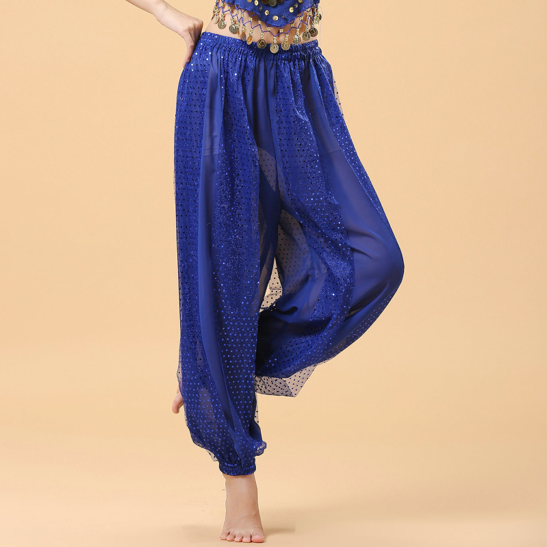 Šifon hlače za trening za indijski folklorni ples i belly dance