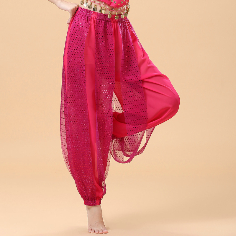 Šifon hlače za trening za indijski folklorni ples i belly dance