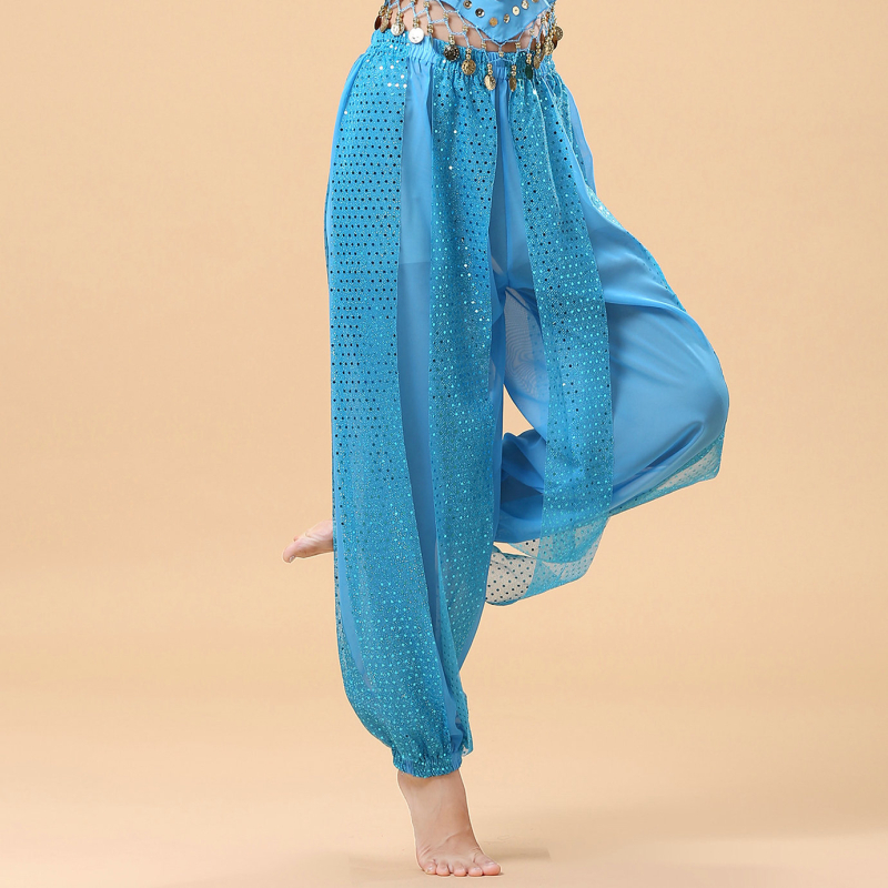 Šifon hlače za trening za indijski folklorni ples i belly dance