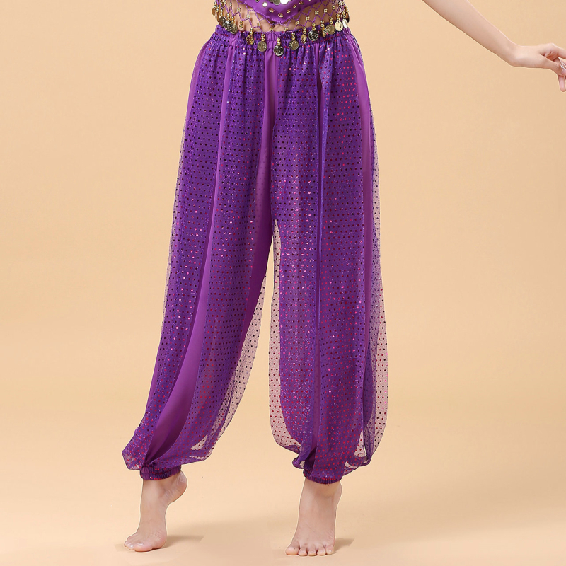 Šifon hlače za trening za indijski folklorni ples i belly dance