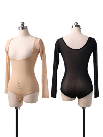 Belly Dance bodi od Water Gauze tkanine, dugi rukavi, jednofarbni, Nylon materijal i Nylon podstava