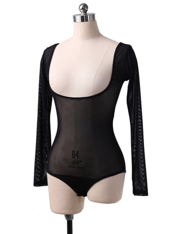 Belly Dance bodi od Water Gauze tkanine, dugi rukavi, jednofarbni, Nylon materijal i Nylon podstava