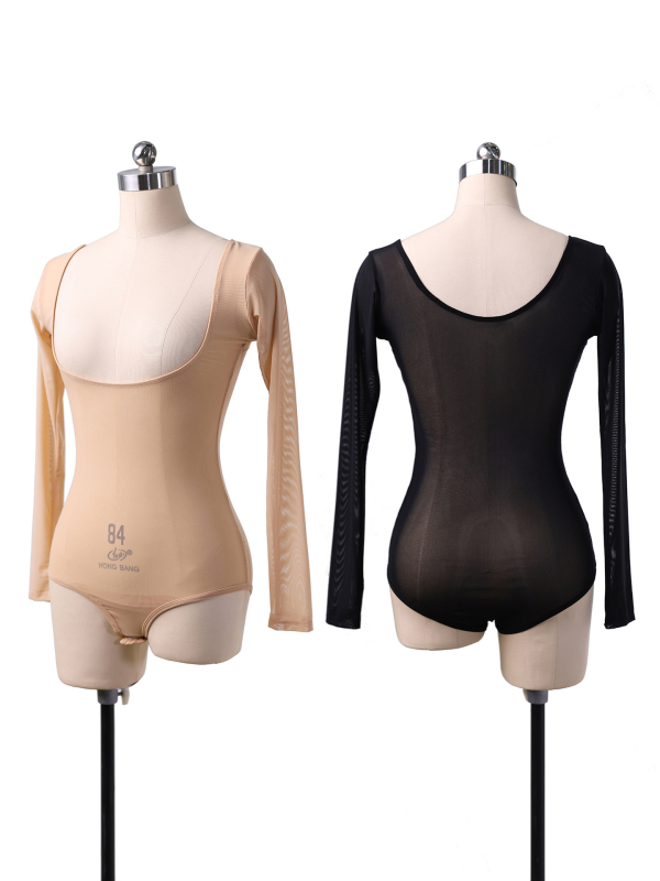 Belly Dance bodi od Water Gauze tkanine, dugi rukavi, jednofarbni, Nylon materijal i Nylon podstava