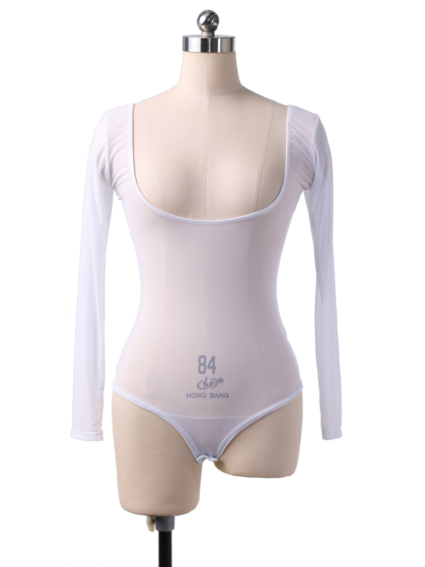 Belly Dance bodi od Water Gauze tkanine, dugi rukavi, jednofarbni, Nylon materijal i Nylon podstava
