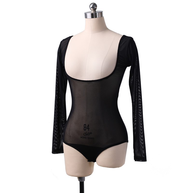 Belly Dance bodi od Water Gauze tkanine, dugi rukavi, jednofarbni, Nylon materijal i Nylon podstava