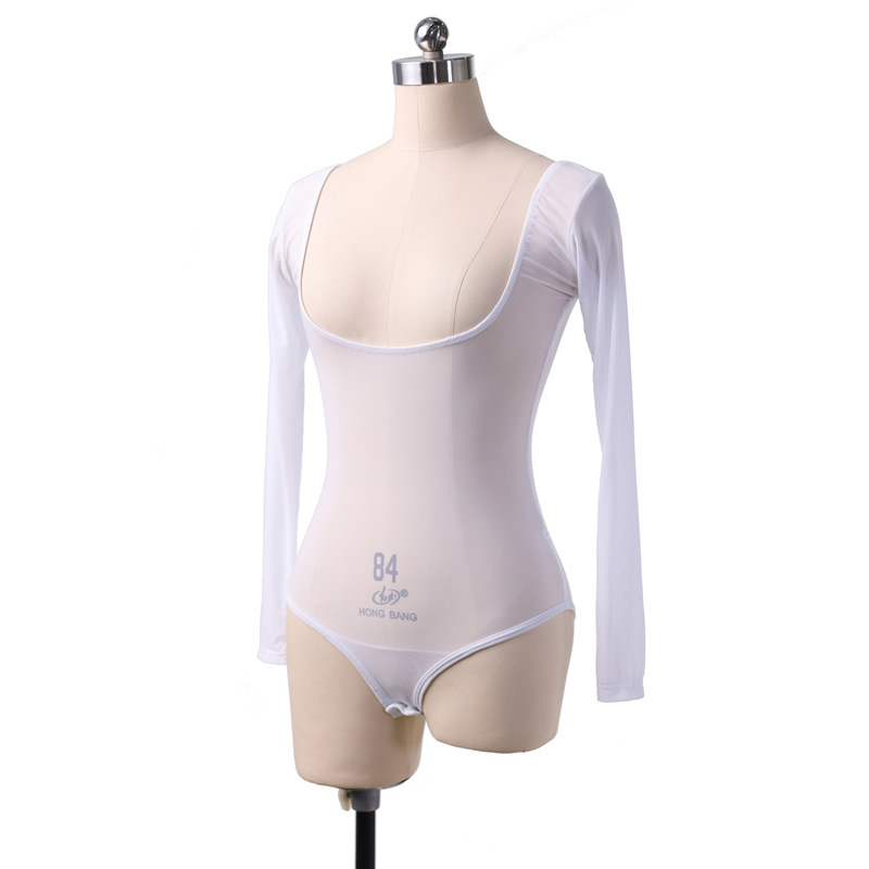 Belly Dance bodi od Water Gauze tkanine, dugi rukavi, jednofarbni, Nylon materijal i Nylon podstava