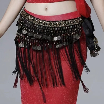 Pojas za struk za belly dance s resicama – etnički tribalni plesni pojas za žene