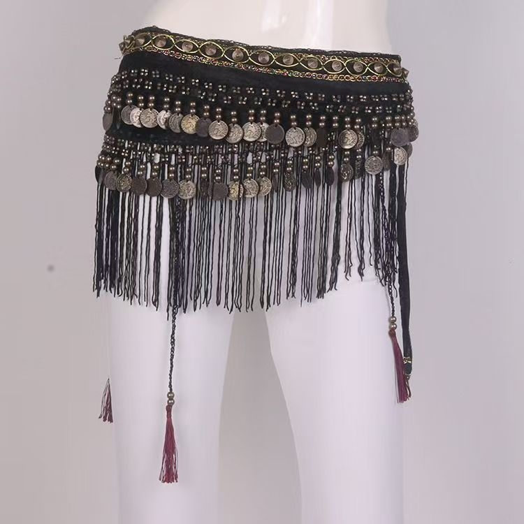 Pojas za struk za belly dance s resicama – etnički tribalni plesni pojas za žene