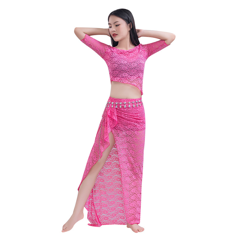 Butterfly haljina za belly dance s čipkom – 40% polietilen vlakno, dizajn s otvorenim ramenima