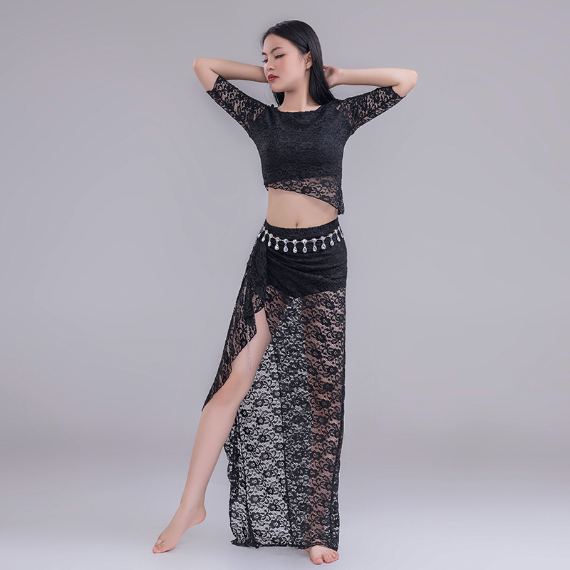 Butterfly haljina za belly dance s čipkom – 40% polietilen vlakno, dizajn s otvorenim ramenima