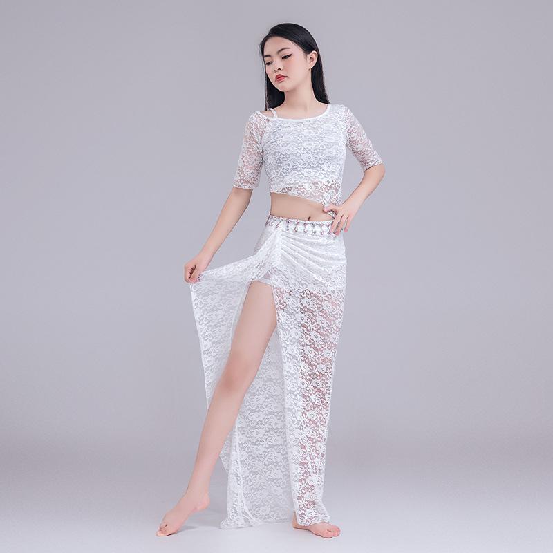 Butterfly haljina za belly dance s čipkom – 40% polietilen vlakno, dizajn s otvorenim ramenima