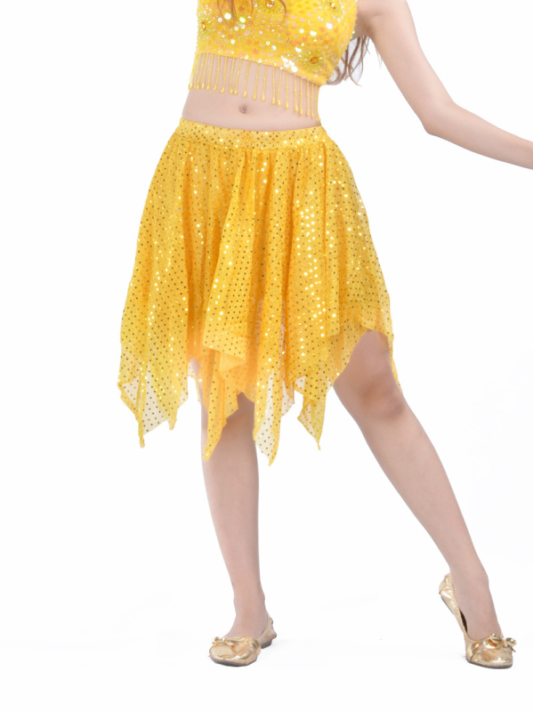 Kratka suknja Belly Dance – mrežasti materijal, podstava od poliestera, uzorak bez uzorka, za žene, vježbanje i nastup