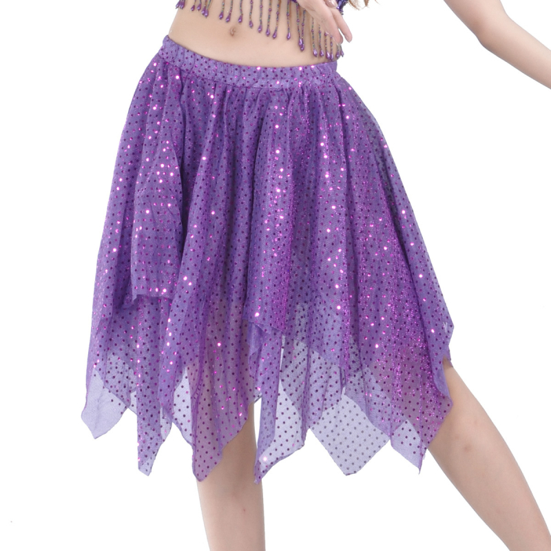 Kratka suknja Belly Dance – mrežasti materijal, podstava od poliestera, uzorak bez uzorka, za žene, vježbanje i nastup