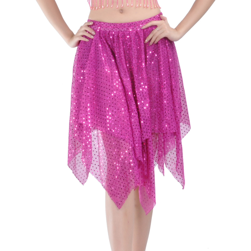 Kratka suknja Belly Dance – mrežasti materijal, podstava od poliestera, uzorak bez uzorka, za žene, vježbanje i nastup