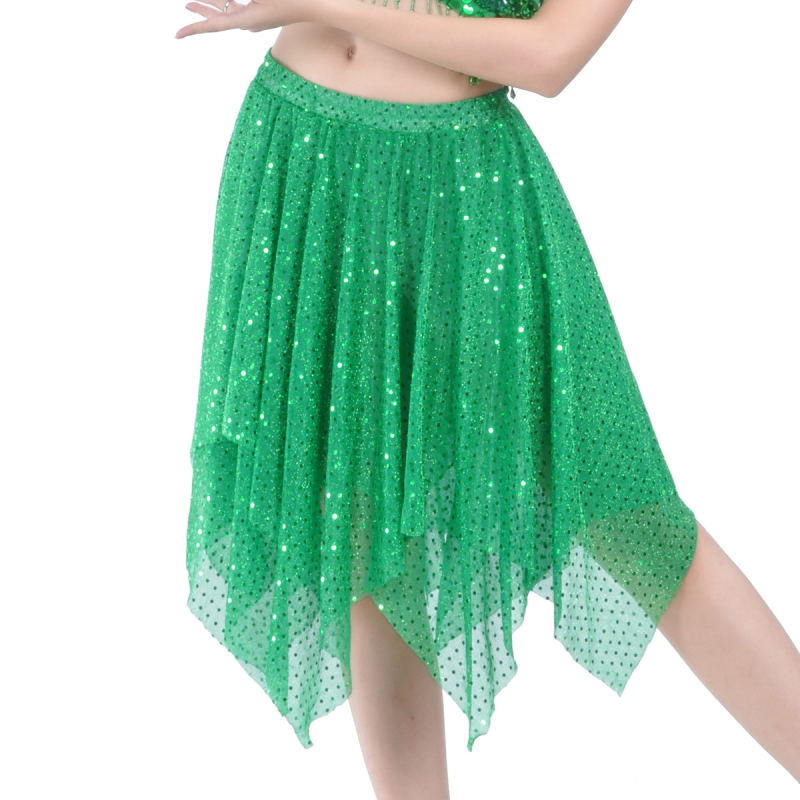 Kratka suknja Belly Dance – mrežasti materijal, podstava od poliestera, uzorak bez uzorka, za žene, vježbanje i nastup