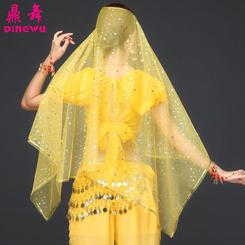 Ding Dance Belly Dance Headwear s ukrasnim novčićima za odrasle žene, poliester šal