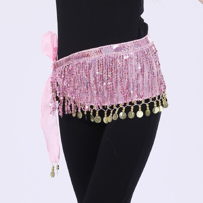 Lanac za struk za belly dance s bojtovima, metalni, dvostruki krug pojasa