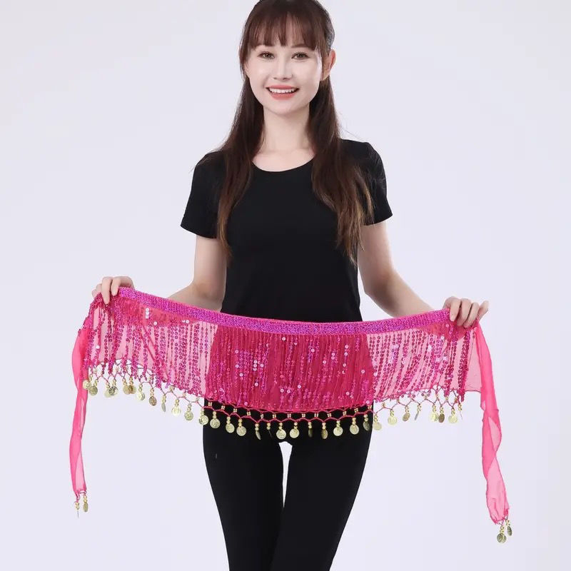Lanac za struk za belly dance s bojtovima, metalni, dvostruki krug pojasa