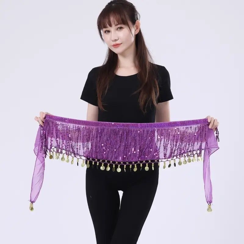 Lanac za struk za belly dance s bojtovima, metalni, dvostruki krug pojasa