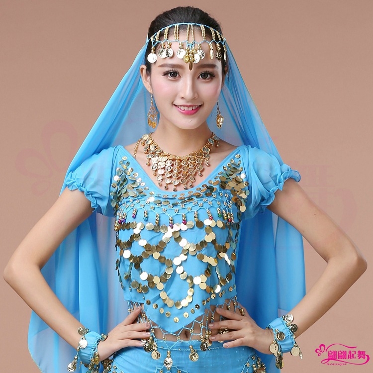 Kostim za ples stomaka – top kratkih rukava za indijske i Xinjiang narodne plesove