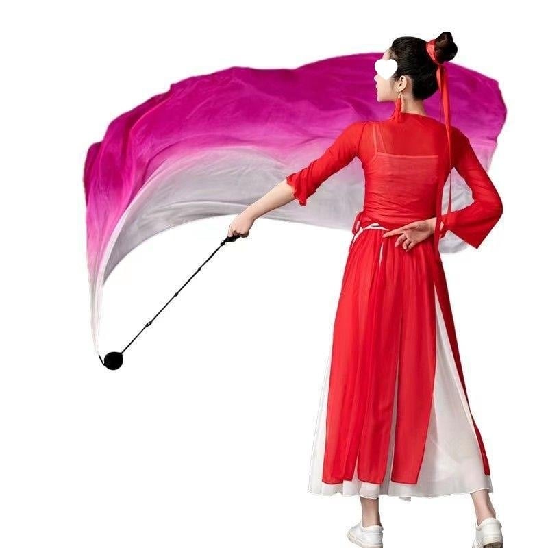 Аксесоар за танц на корема с градиентна коприна кърпа и висящо топче (Марка: Other; Възрастова група: Възрастни; Пускане: Лято 2021; Приложение: сценично изпълнение/откриване)